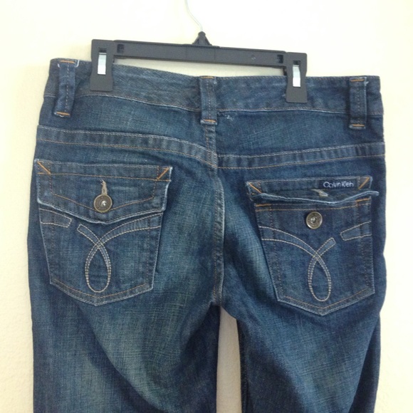 Calvin Klein Lean Bootcut Blue-Wash Jeans - Picture 5 of 6
